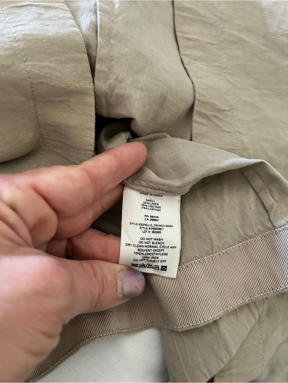 Theory keshelle Shift Dress linen blend with Lace-Up Back - Picture 7 of 7